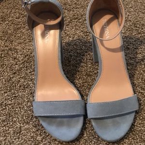 Blue high heels